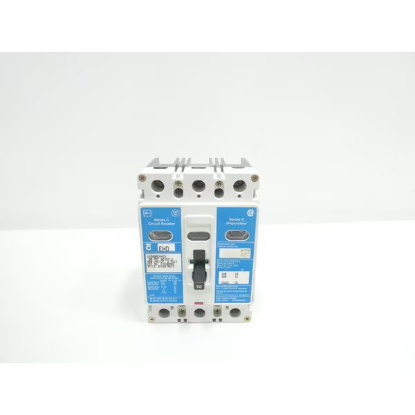Molded Case Circuit Breaker, EHD Series, 90A, 3 Pole, 480V AC, Eaton Cutler-Hammer, Mfr#: EHD3090S